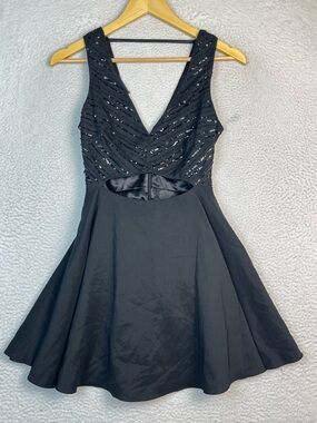 Bebe black sequin mini dress